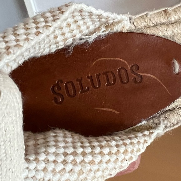 SALUDOS Lace-up Espadrilles Sandals Low Wedge SIZE 6 - Picture 4 of 7